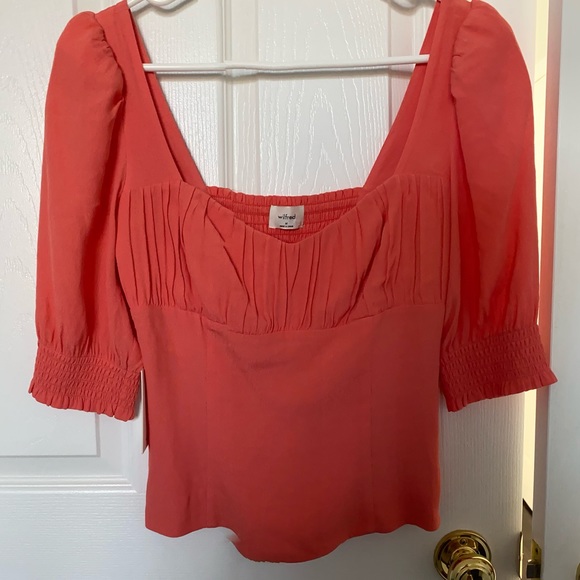 Fresco pink Aritzia pandora blous✨ - Picture 1 of 3